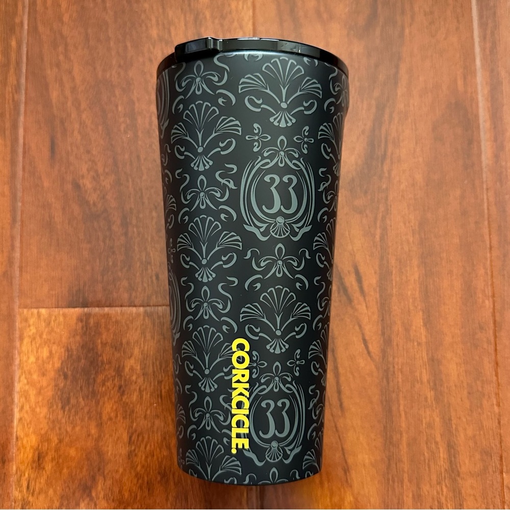 π Disney Corkcicle Club 33 Haunted Mansion Unisex Black & Gold Hot/Cold Tumbler - Picture 4 of 10